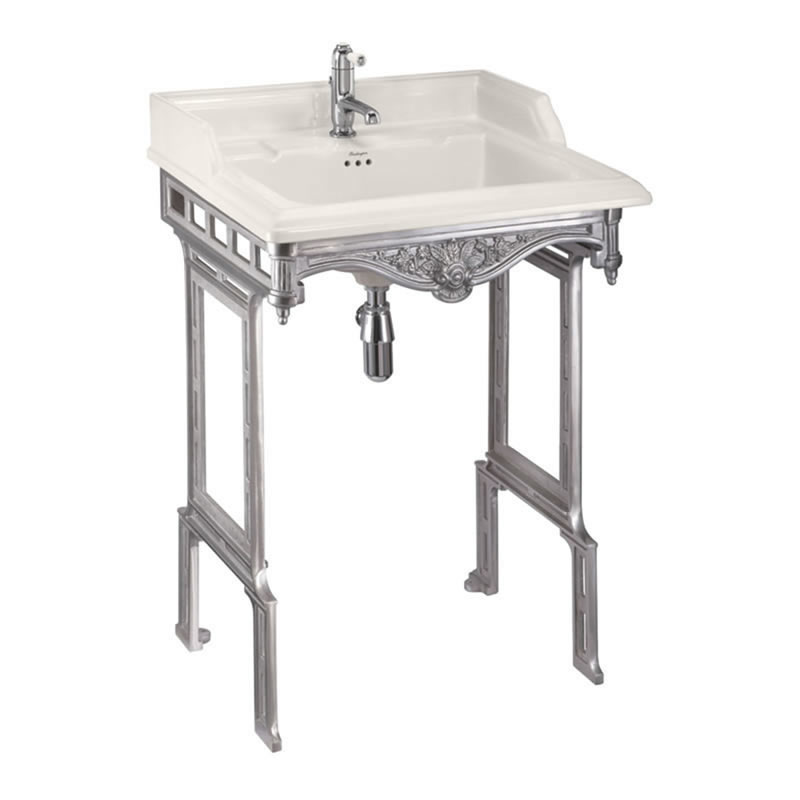 Medici Classic 65cm basin and brushed aluminium basin stand